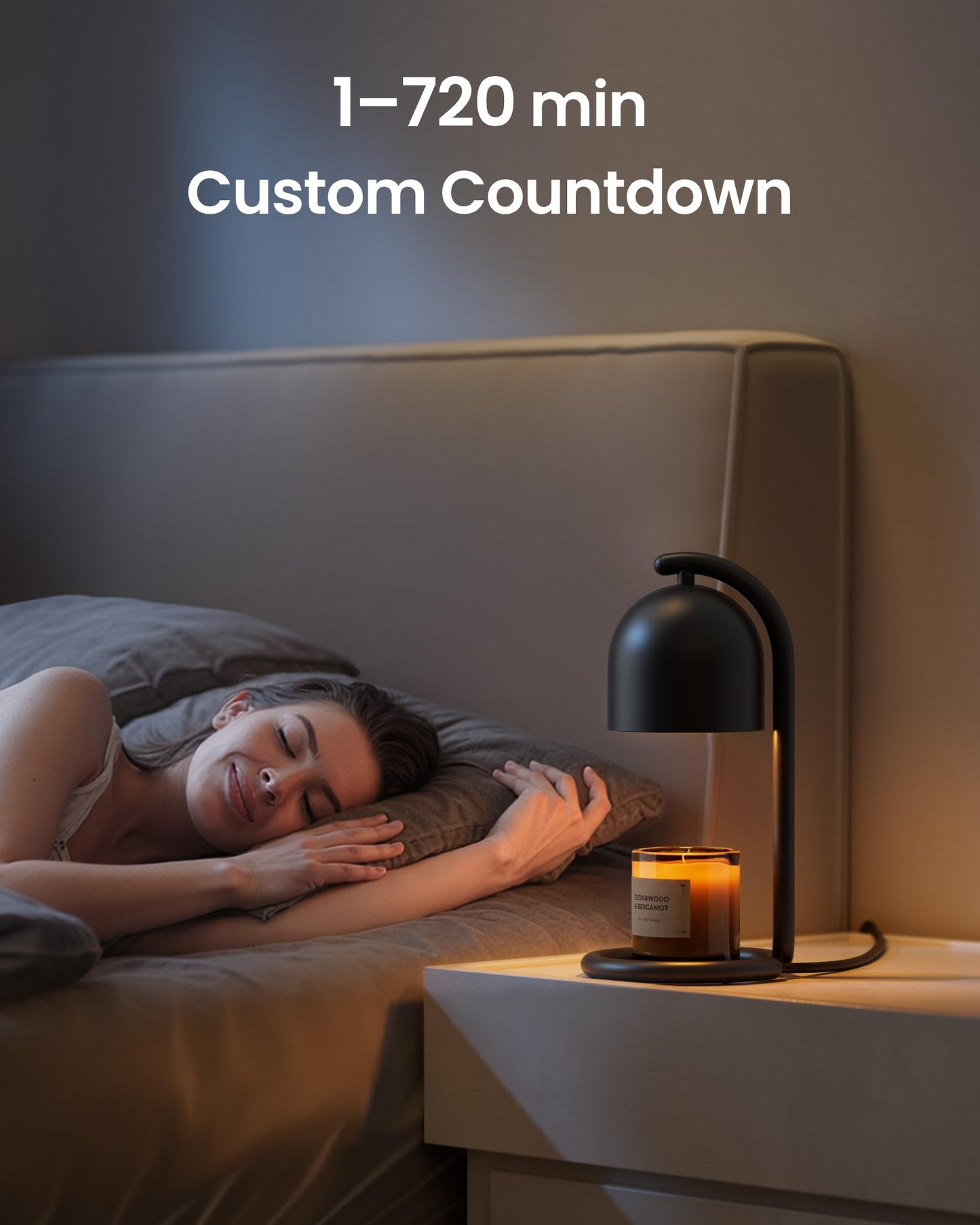 SwitchBot Smart Candle Warmer Lamp with Timer & Voice Control — Dimmable Flameless Candle Wax Melter, Matter-Enabled for Apple Home & Alexa, Birthday & Mother's Day, Gift for Women, Home Decor