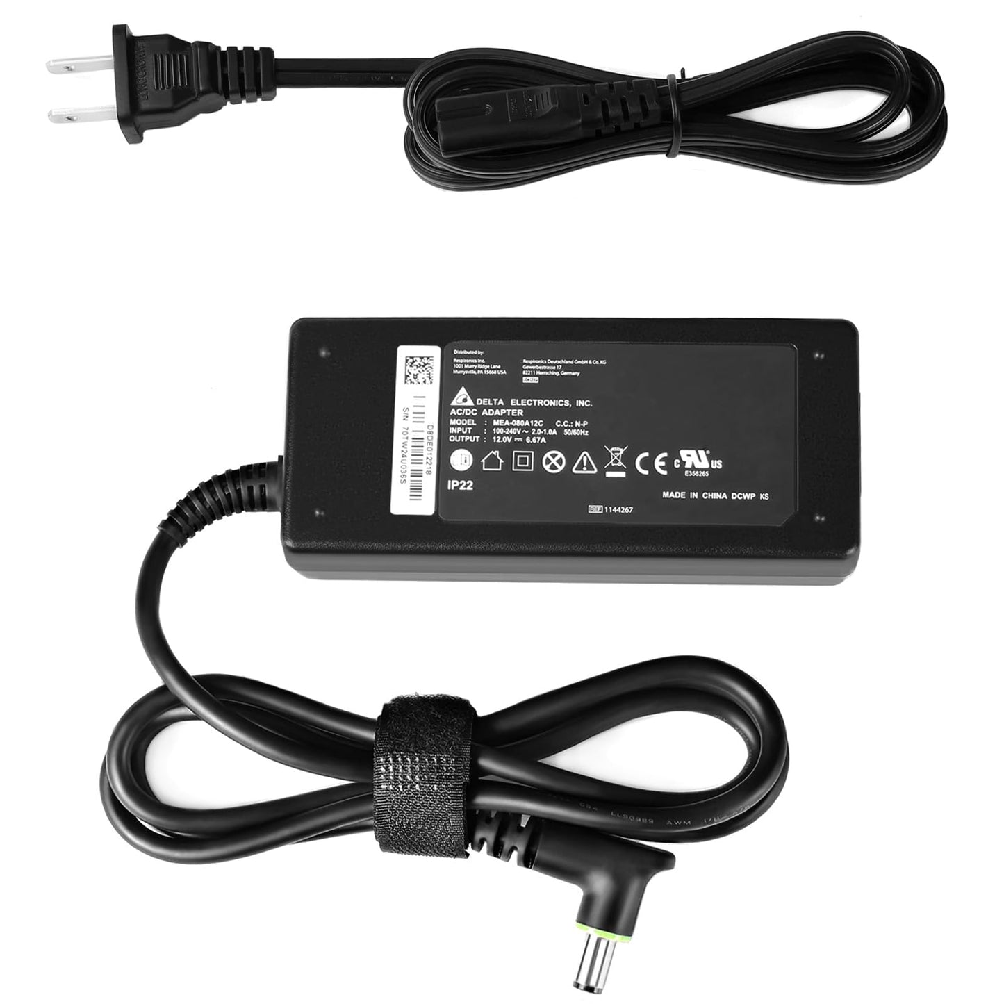 JUYOON 12V 6.67A AC Adapter for Philips 80W Charger DreamStation 2 Auto CPAP Advanced Power Supply Philips Ref 1144267 MEA080A12C 1118499 1005894 DreamStation Auto BiPAP Power Cord ADE022