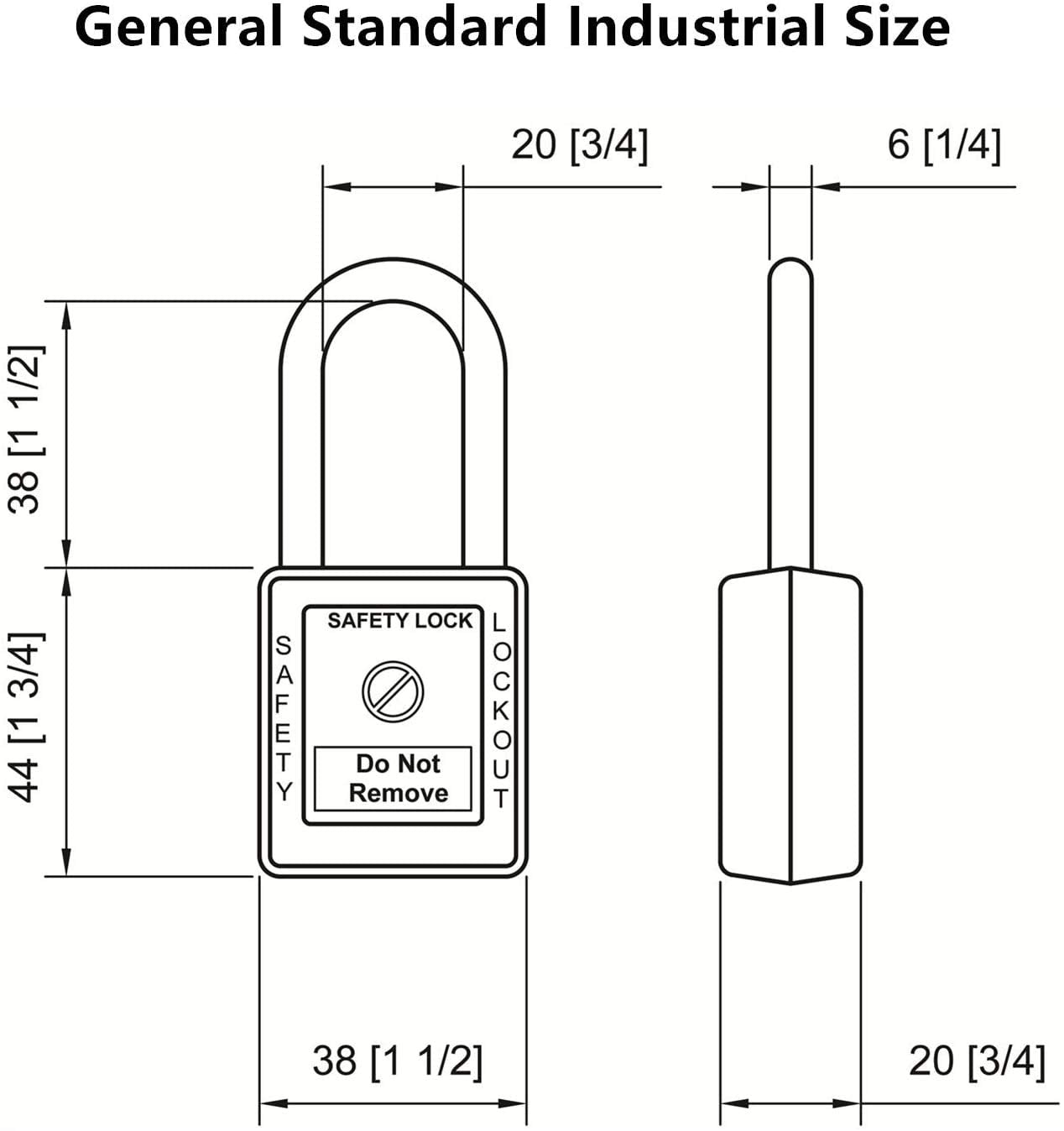 SAFBY 10 Keyed Different Lockout Tagout Lock - Loto Safe Padlocks for Lock Out Tag Out Stations and Devices (Red, Key Different)