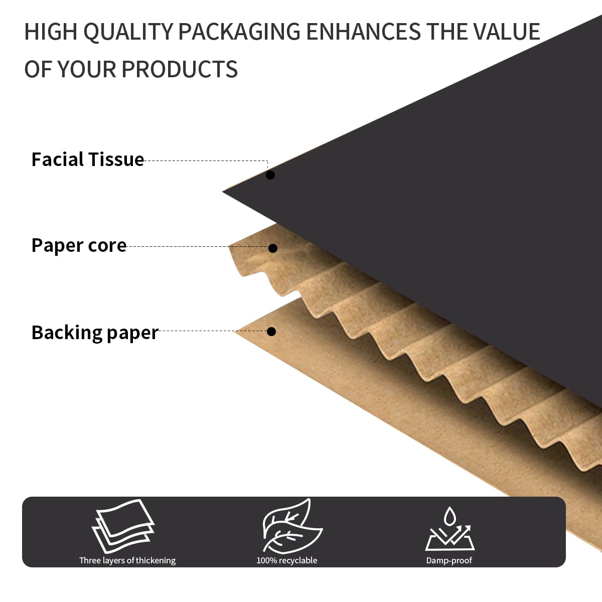 JIUZHOUXIN Shipping Boxes,12"x9"x4" Black Corrugated Cardboard Boxes, Which is Anti-Impact Come with Exquisite Sealing Label.Suitable E-Commerce Packaging, Shipping Packaging. (12"x9"x4" 20pcs-Black)