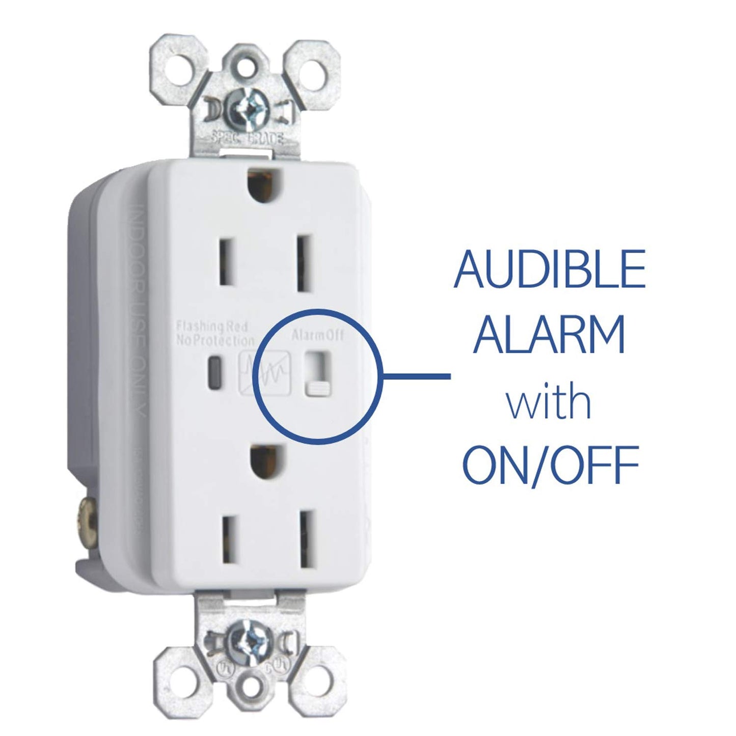 Legrand - OnQ Duplex Outlet Kit Provides Power and Surge Protection to Networking, Power Outlet Kit with Recessed Outlet Compatible with Standard Knockouts, Recessed Power Outlet, 36456902V1