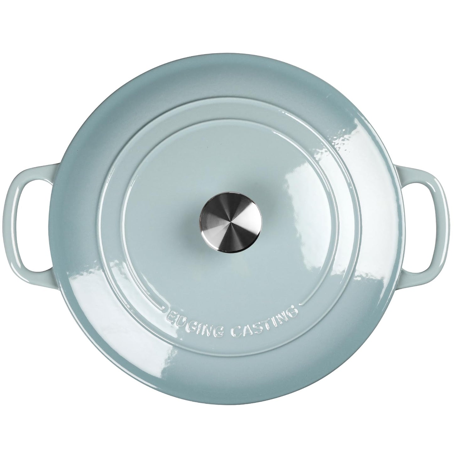 EDGING CASTING Enameled Dutch Ovens Cast Iron Dutch Oven Pot with Lid for Bread Baking, Cook, Dual Handle, 5.5 Quart, Seasalt