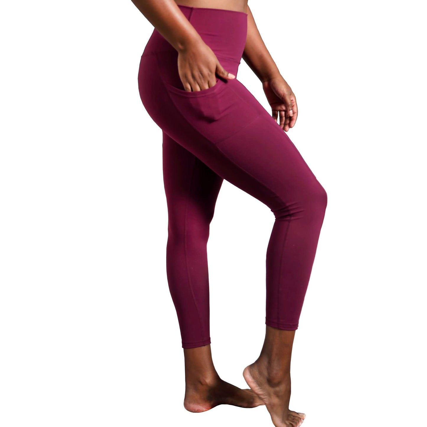LUMANA Leakproof Womens Leggings: Bladder Control Athletic Bottoms - Leggings with Pockets Designed with Built-in Bladder Leakage Pads for Women, 22" Inseam (Plum, 3X)