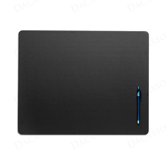 Dacasso Black Leatherette 20" x 16" Luxury Conference Table Pad - Desk Blotter for Writing - Boardroom Organization & Executive Desk Decor