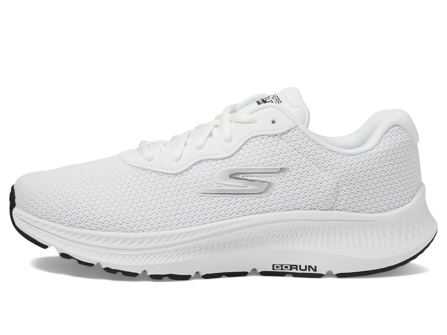 Skechers Women's Go Run Consistent 2.0 Engaged Sneaker, White/Black, 9