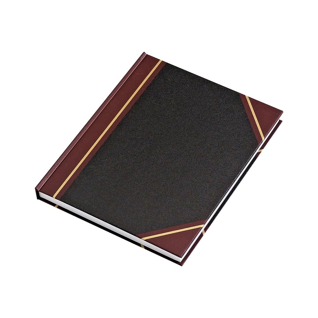 Staples Record Book, Black Hardbound Ledger Notebook, 300 Numbered Pages, Durable Sewn Binding for Logs, Records & Notary Entries