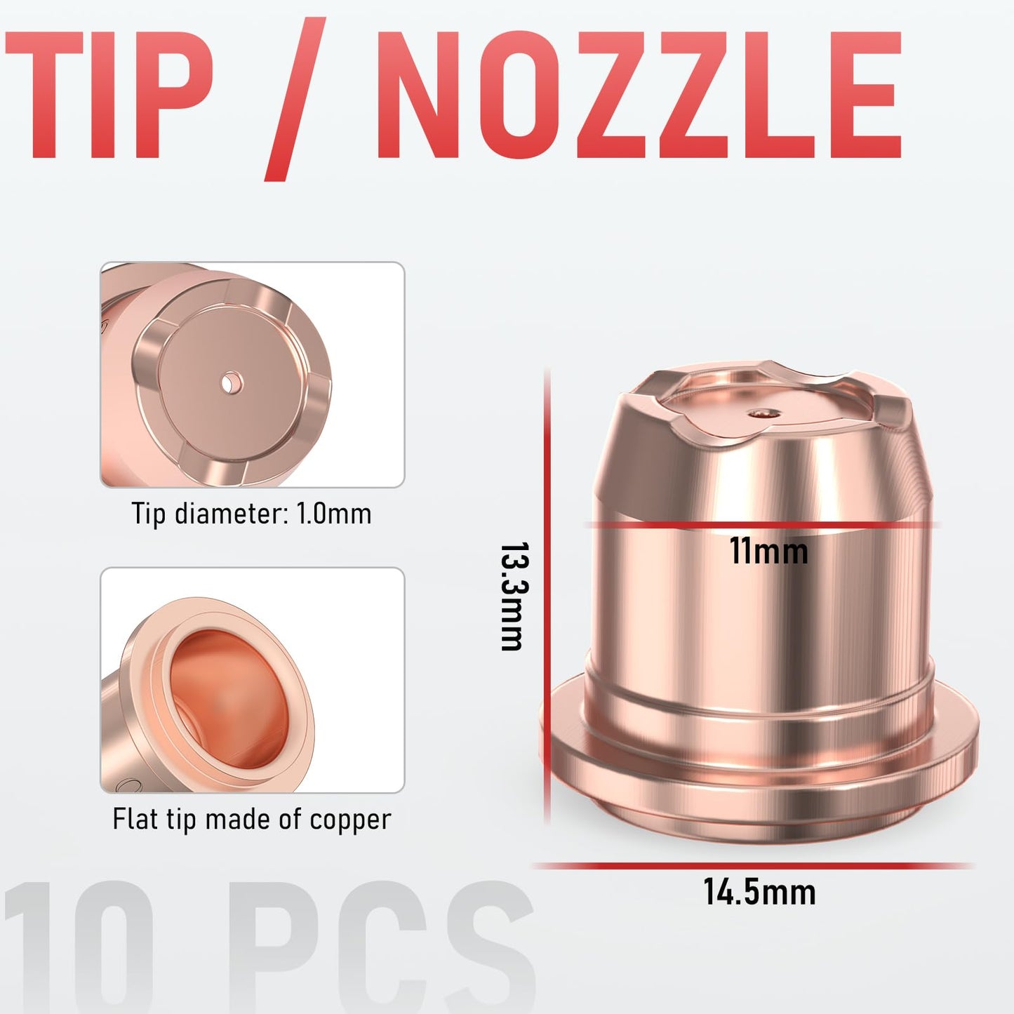 YESWELDER 24pcs Plasma Cutting Torch Consumables Sets Tip Electrode of IPT40, Suitable for YESWELDER CUT-55DS Pro/CUT-65DS Plasma Cutter