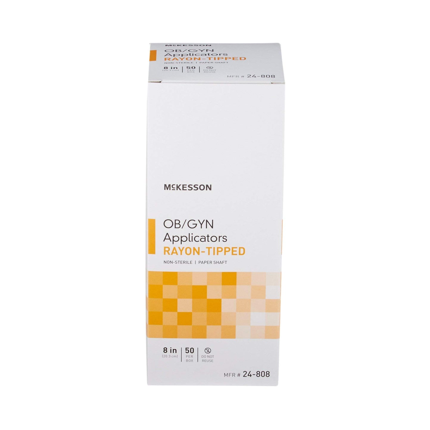 McKesson OB/GYN Applicators Rayon Tipped, Non-Sterile, 8 in, 50 Count, 10 Packs, 500 Total