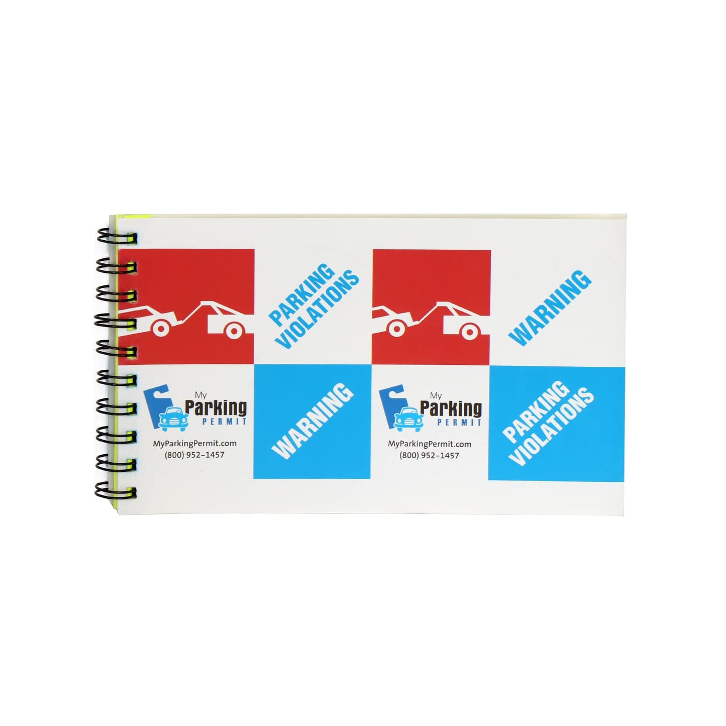SmartSign Warning Parking Violation Stickers, Book of 50 Stickers, 5" x 8", Move Vehicle Immediately to Avoid Towing Sticker, Hard to Remove Write-On Tickets, Fluorescent Yellow