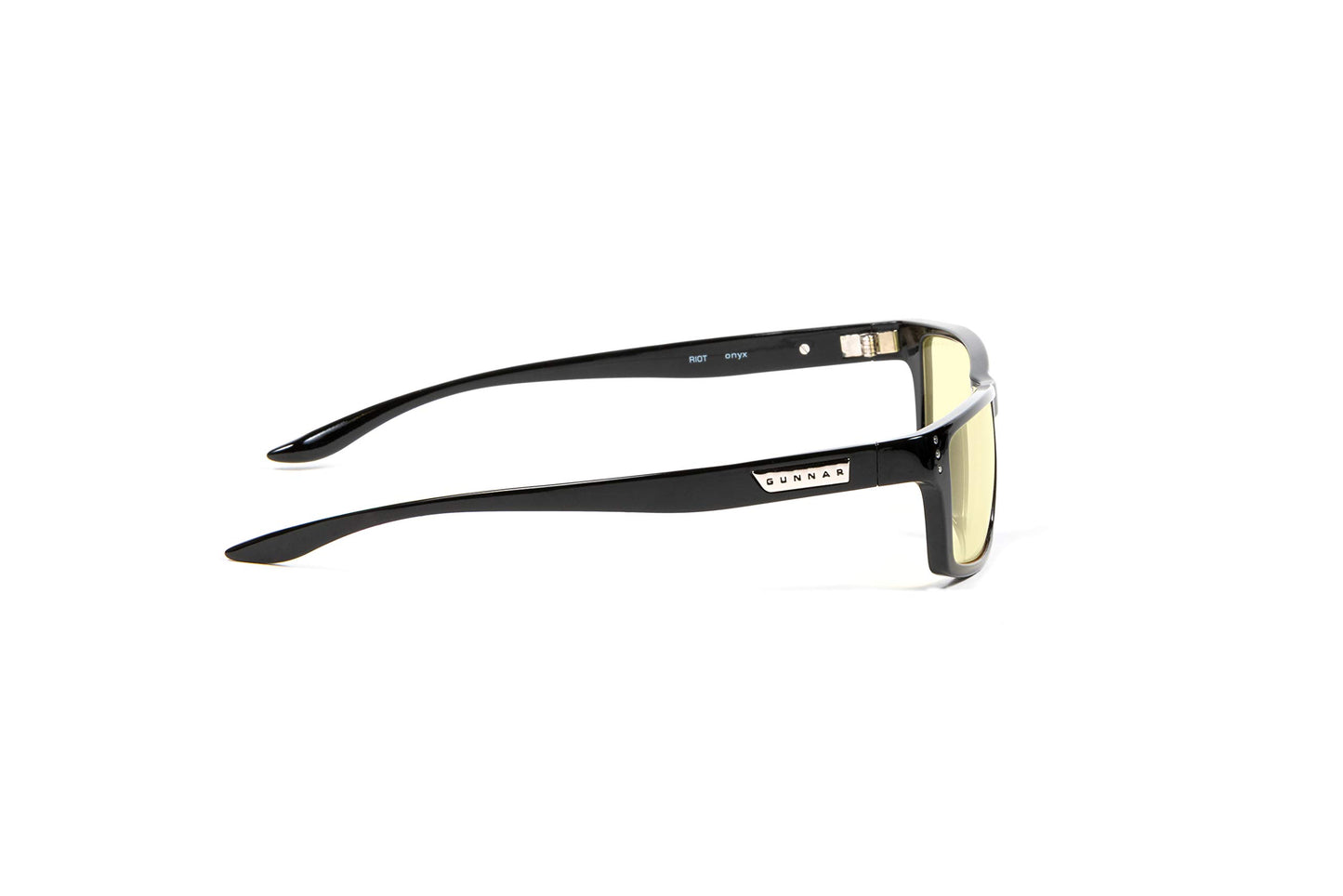 GUNNAR Premium Computer and Gaming Glasses For Men & Women - Advanced Blue Light Blocking Lens Technology For Eye Strain Relief and Anti Fatigue - Riot Amber Tinted Gaming Glasses