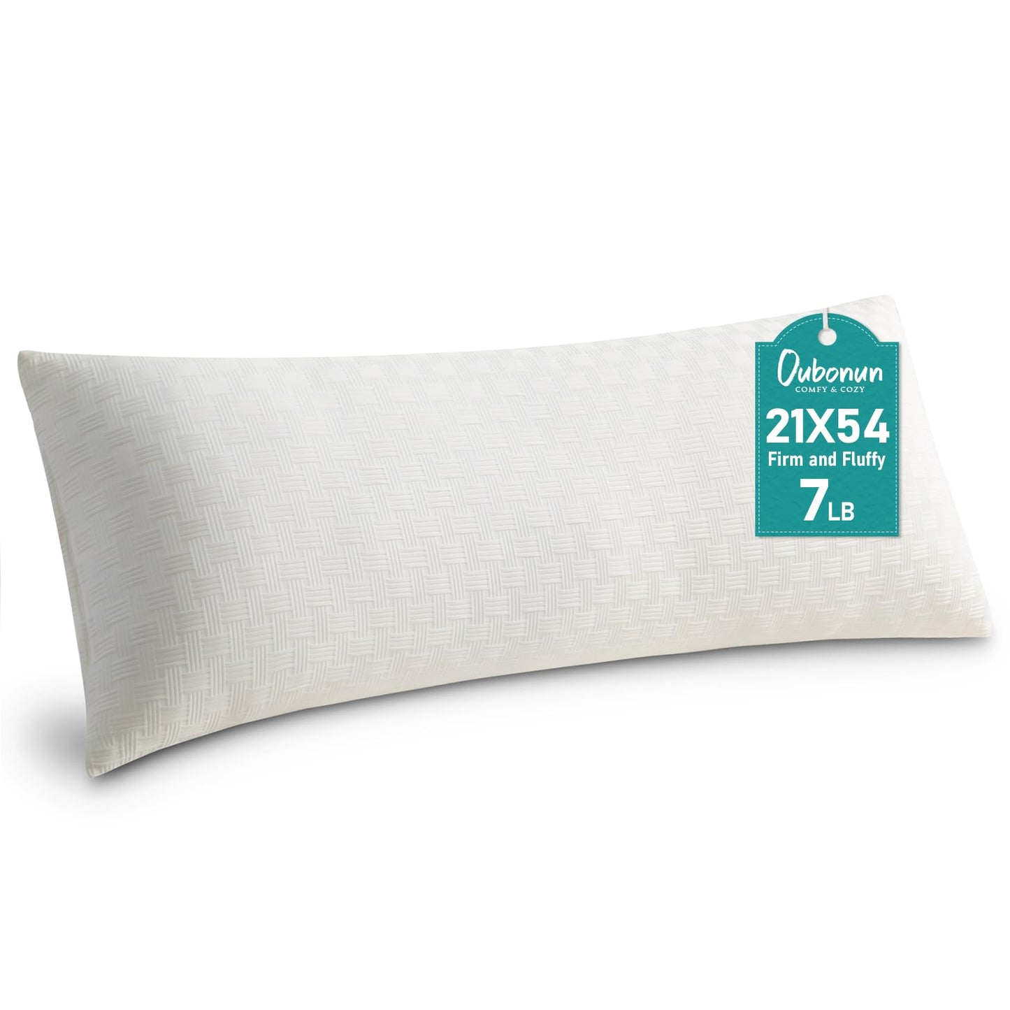 Oubonun Full Body Pillow for Adults, Soft and Fluffy Large Body Pillow for Sleeping, Premium Long Bed Pillow for Side Sleepers(21x54,Cream)