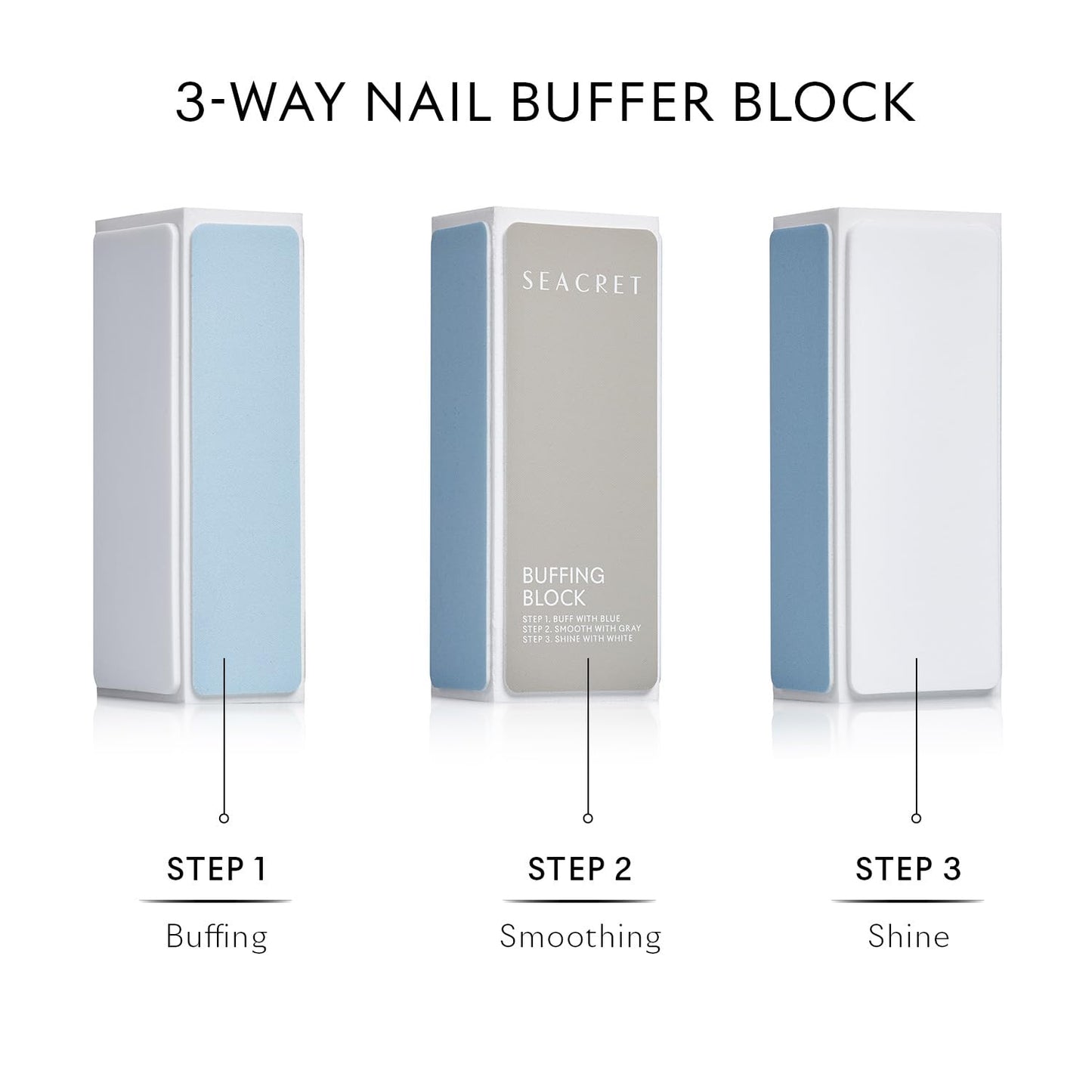SEACRET NAIL CARE COLLECTION: Dead Sea Mineral Fingernail & Toenail DIY Salon Manicure Treatment Set with File, 3-Way Buffer Block for Shine, 1 Oz Cuticle Oil, & 6.8 Oz Body Lotion Kit, All Skin Types