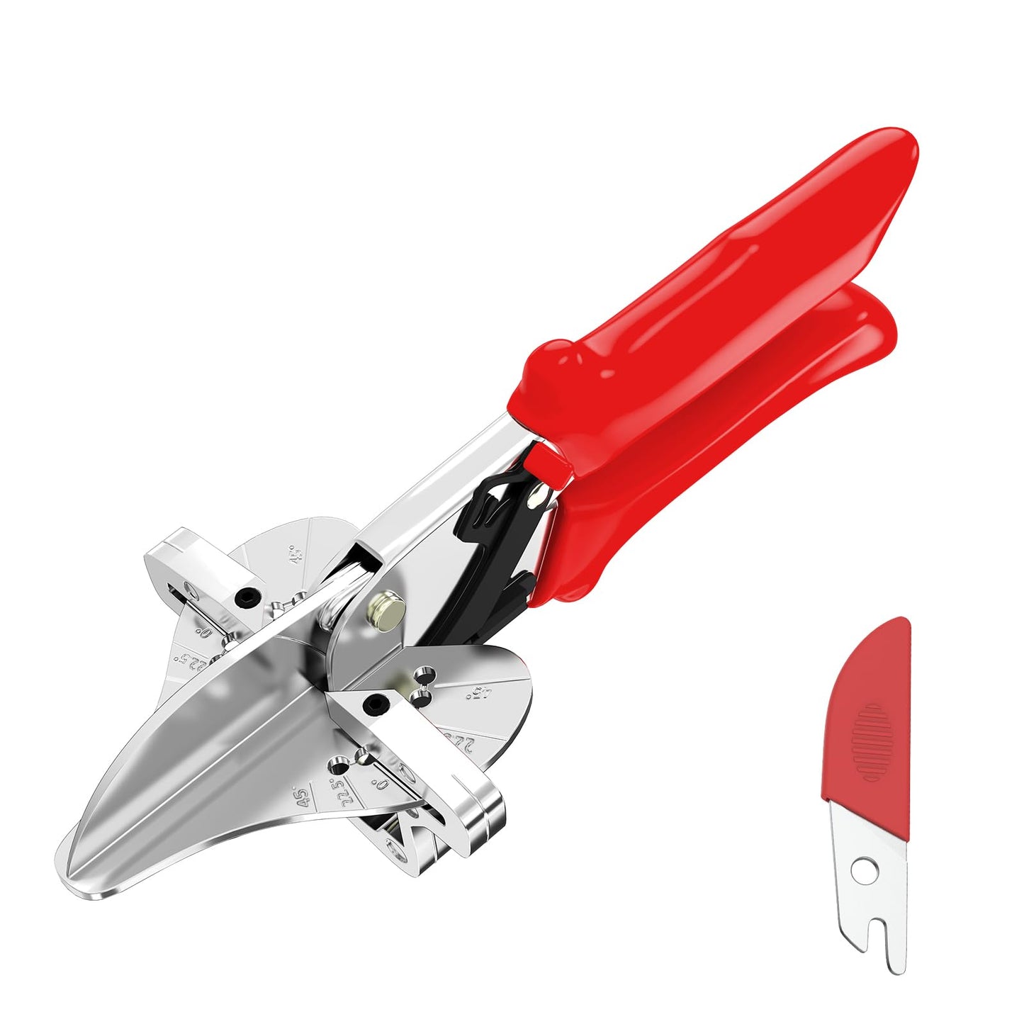 GARTOL Miter Shears 22.5°-135° Adjustable – Precision Angle Cutter for Molding, Shoe Molding, Quarter Round, PVC, Wood Trim, MDF, Heavy-Duty Multi-Angle Cutting Tool with SK5 Steel Blade & Spare Blade