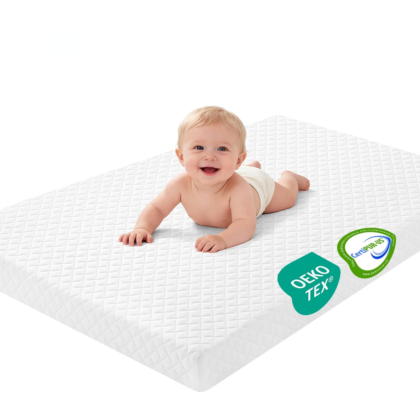 voomf Pack and Play Mattress Pad, 38"x26" Dual-Sided Memory Foam Pack N Play Mattresses, Portable Baby Crib Mattress, Machine Washable