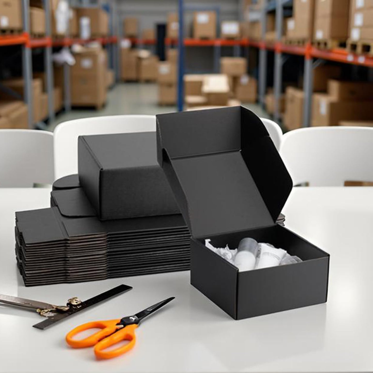 Yidomto 8x8x4 Black Shipping Boxes Small - 25 Pack Corrugated Cardboard Mailer Boxes for Packaging, Mailing, Gift Giving | Sturdy, Recyclable, Perfect for Small Business Supplies, Ecommerce