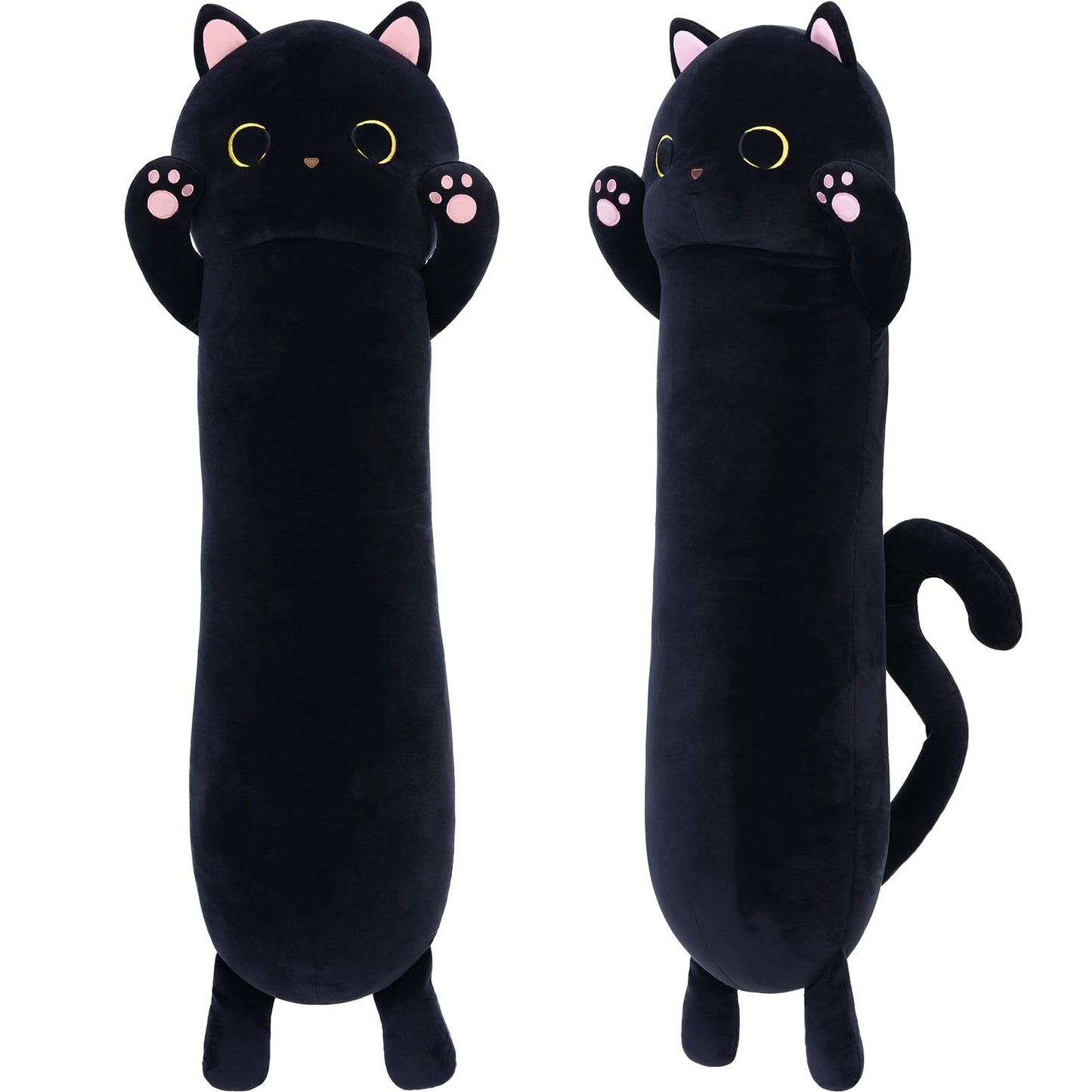 MaoGoLan Long Cat Pillow for Kids, 44'' Big Cat Stuffed Animal for Adults, Long Cat Body Pillow for Girl,Large Kitten Plush Throw Pillow Doll Big Plush Toys