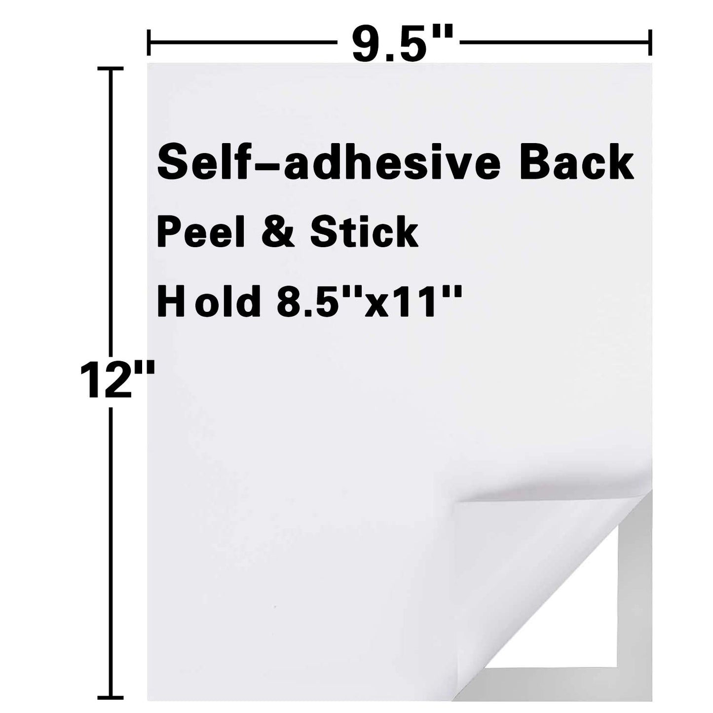 MFoffice Self-Adhesive Magnetic Document Sign Holder 8.5X11'',Silver,Pack of 10
