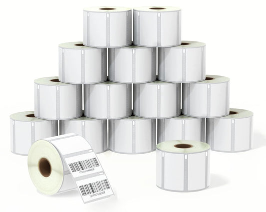 BETCKEY - Compatible DYMO 30334 (2-1/4" x 1-1/4") Multipurpose Barcode Labels, Perforated, Compatible with DYMO Labelwriter 450, 4XL, NOT Fit 550 & 5XL [16 Rolls/16000 Labels]