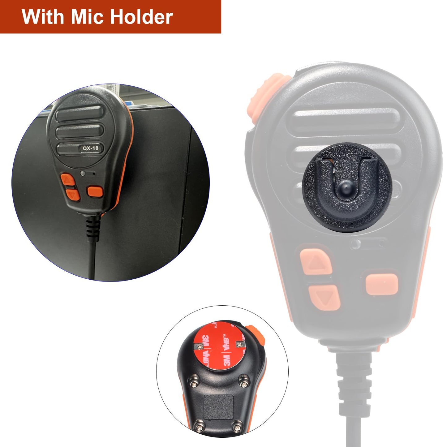 HYSHIKRA USB-A Microphone, Mic PTT and Programmable Key for American Truck Simulator, PC, Laptop, Cellphones, PC Game w/Microphone Holder and Programming Software(with Speaker Function)