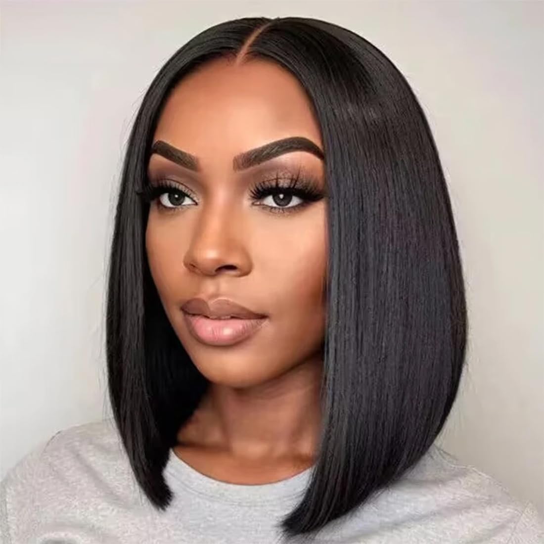 ISEE Hair M Cap 9x6 Bob Wig Human Hair Glueless Wigs Pre Plucked Pre Cut HD Lace Front Glueless Wigs Human Hair 180% Density Short Straight Bob Wigs for Black Women 16 inch