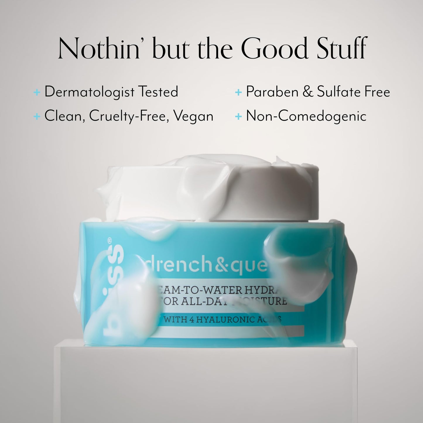 Bliss Drench & Quench Hydrating Duo: Serum + Moisturizer with 4 Types of Hyaluronic Acid for Intense Hydration - Lightweight, For All Skin Types - Clean, Vegan, Cruelty-Free