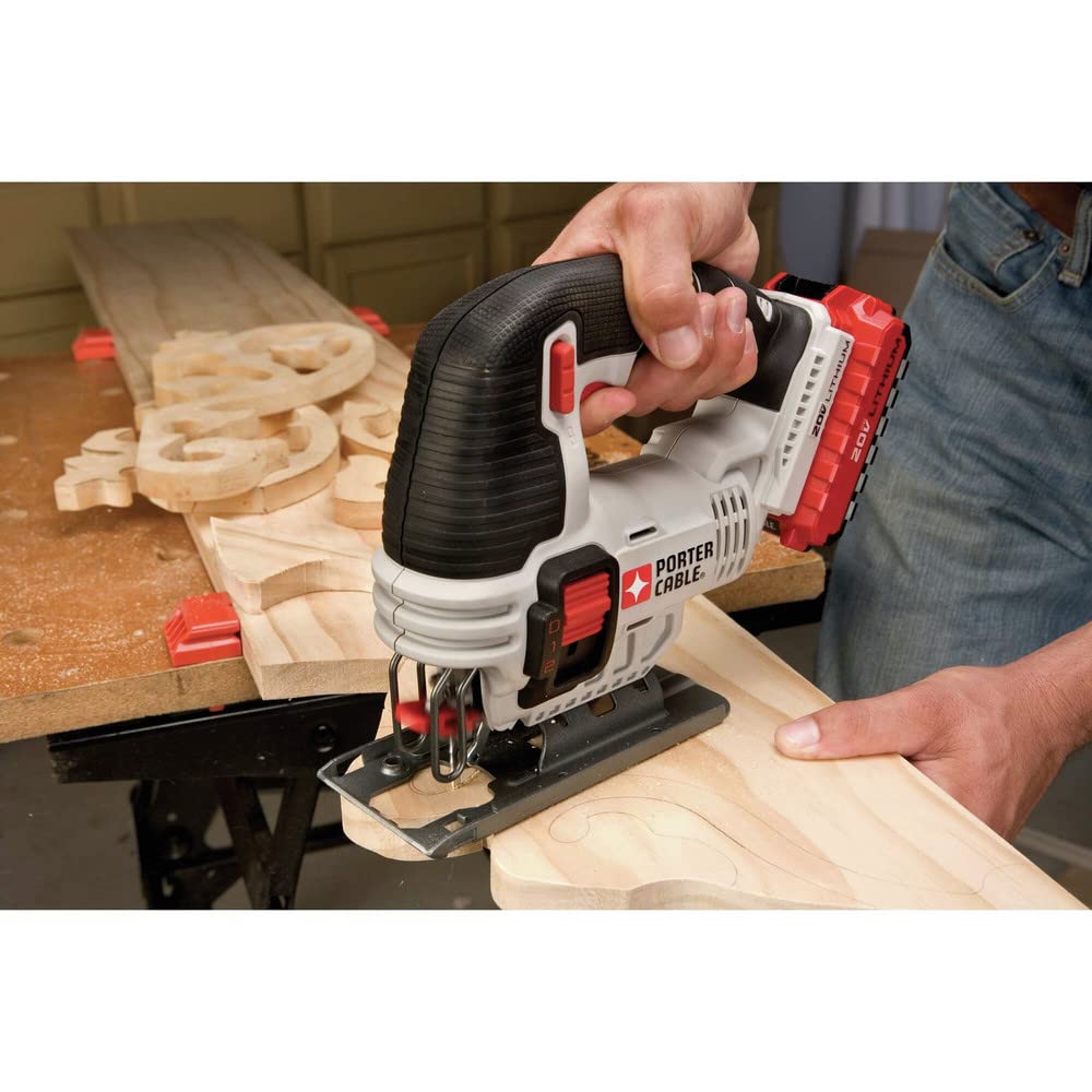PORTER-CABLE 20V MAX Cordless Jigsaw, up to 2,500 SPM, Bare Tool Only (PCC650B)