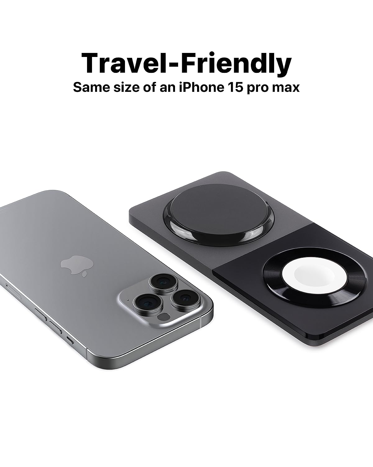 3 in 1 Wireless Charging Station for Apple Device: Fast Charging Station for iPhone and Watch with MagSafe, Foldable Charger Stand for iPhone 12-16 & iPhone 16 & iWatch & AirPods