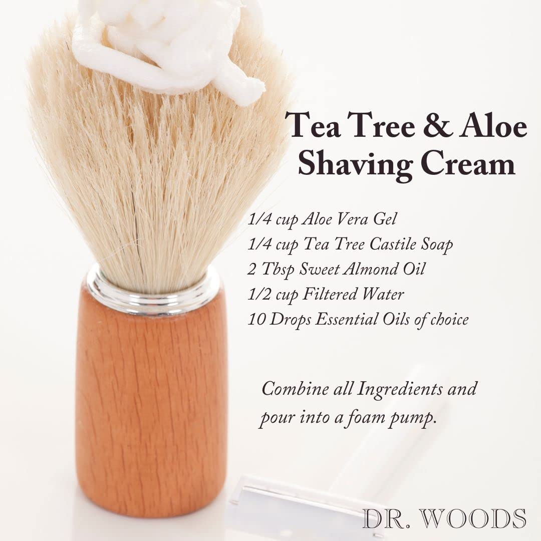 Dr. Woods Liquid Castile Soap - Pure Tea Tree Oil and Peppermint Soap, Body Wash for Men and Women, Contains Organic Shea Butter, Natural Cleaner for Face, Hands, and Body - 32 Fl Oz, Pack of 2