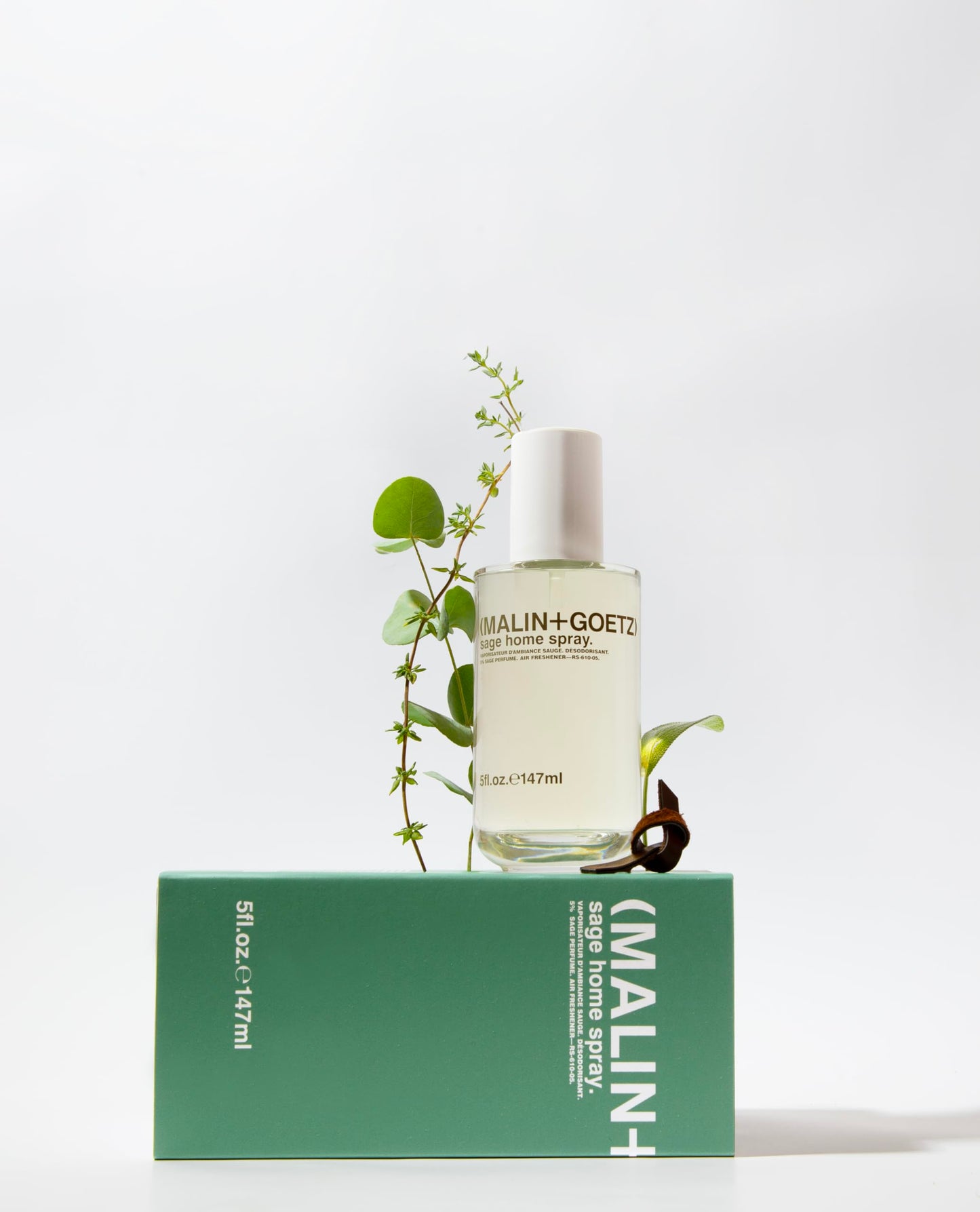Malin + Goetz Sage Home Spray, 5 Oz., Alcohol-Free Odor Absorber, Natural Ingredients, Use in Any Space Including Bathroom, Kitchen, and Living Room, Air Freshener