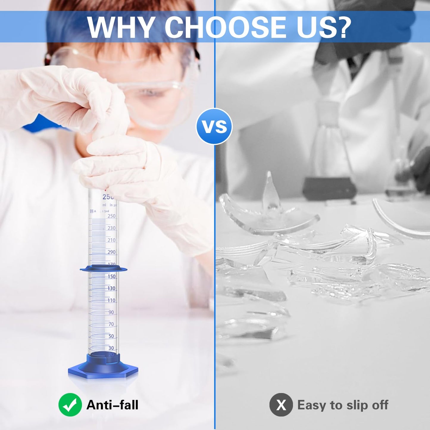 10PCS Graduated Cylinder Measuring Cylinder Thick Glass Lab Cylinders Glass Graduated Cylinder Glass Measuring Cylinder(25ML)