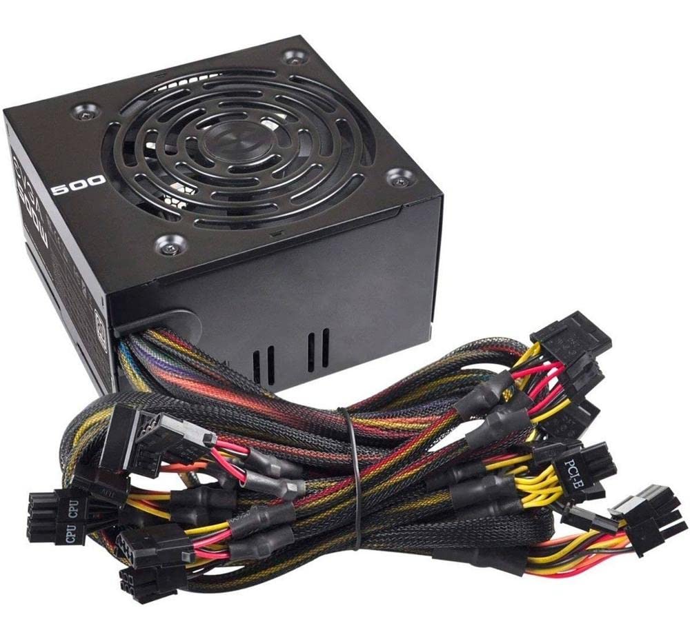 EVGA 500 W1, 80+ WHITE 500W Power Supply( 100-W1-0500-KR)