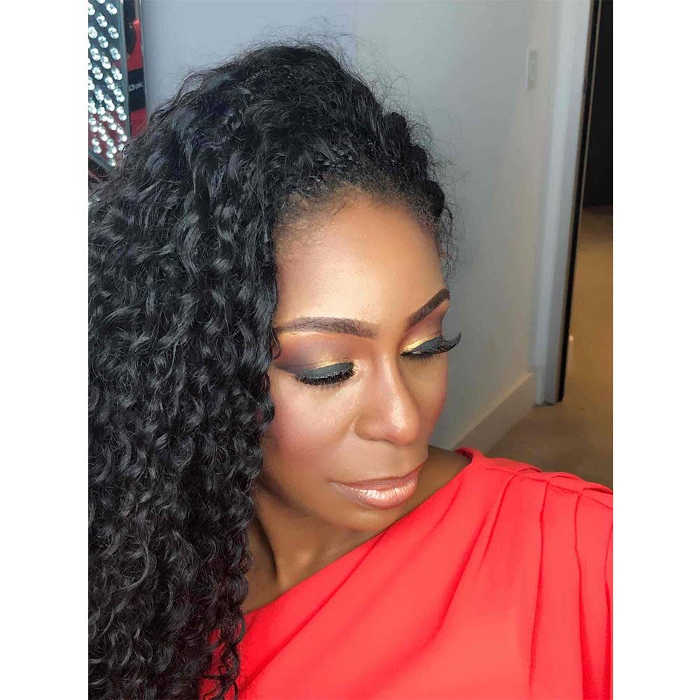 Deep Curly Wave Bulk Hair For Braiding Human Hair No Weft - 3 Bundles 300g Brazilian (20inch Natural Black #1B)