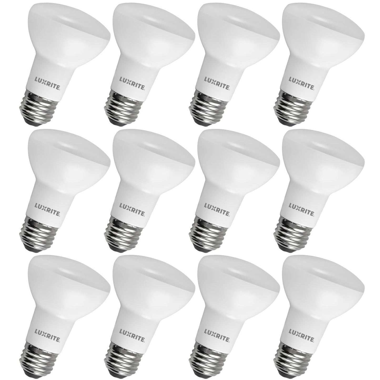 LUXRITE BR20 LED Bulb, 45W Equivalent, 3000K Soft White, Dimmable, 460 Lumens, R20 LED Flood Light Bulb 6.5W, Energy Star, Damp Rated, E26 Base, Perfect for Recessed and Track Lighting (12 Pack)