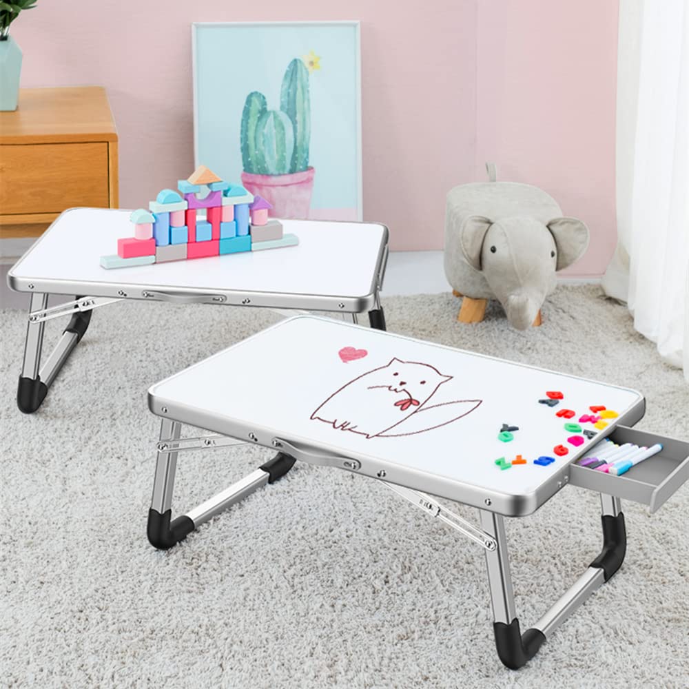 Laziiey Lap Desk Kids Dry Erase Board for Kids Art Table Foldable Play Table for Toddler Drawing Activity Homework (24" x 16")