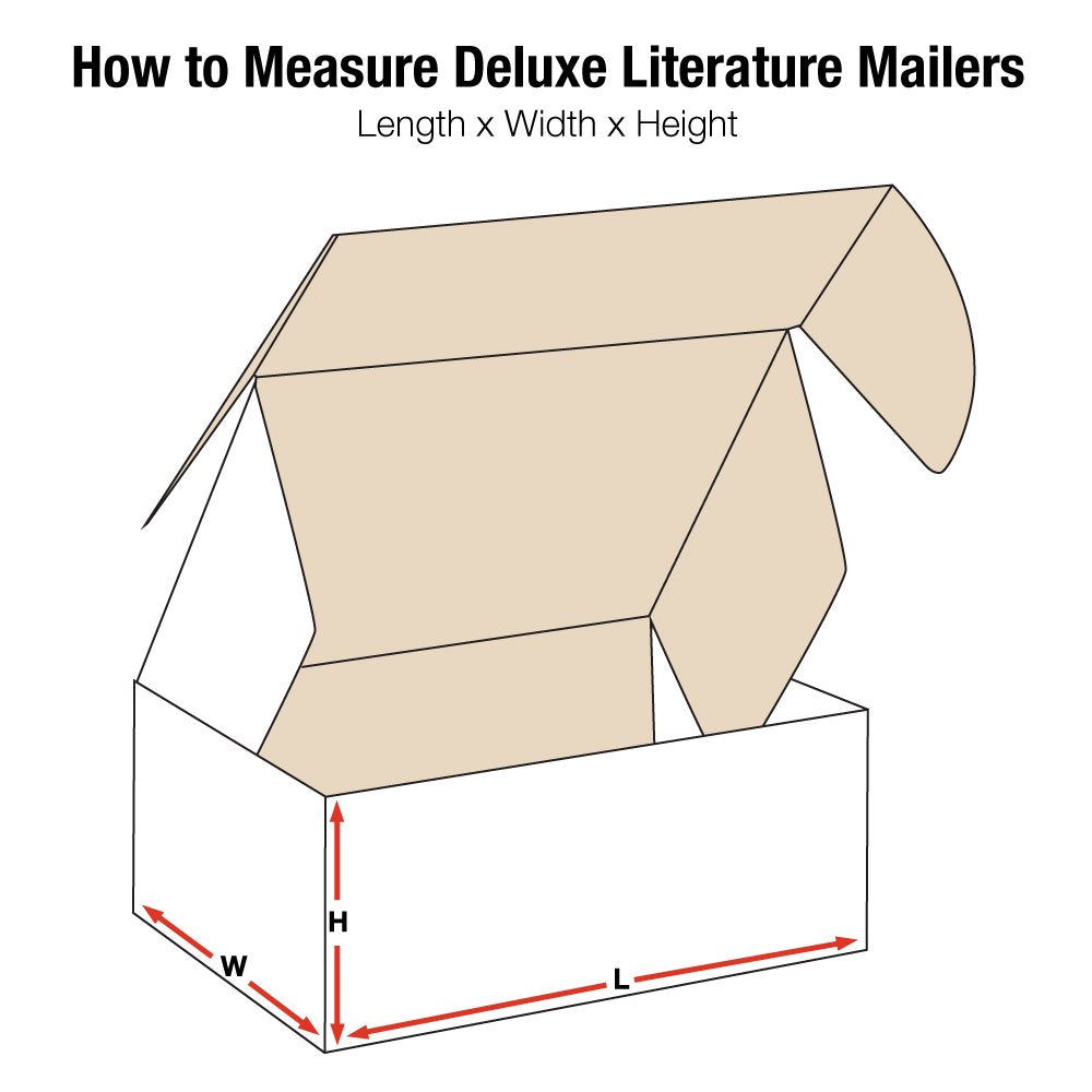 Aviditi White Deluxe Literature Mailing Boxes, 9 x 6 1/4 x 3 Inches, Pack of 50, Crush-Proof, For Shipping, Mailing and Storing
