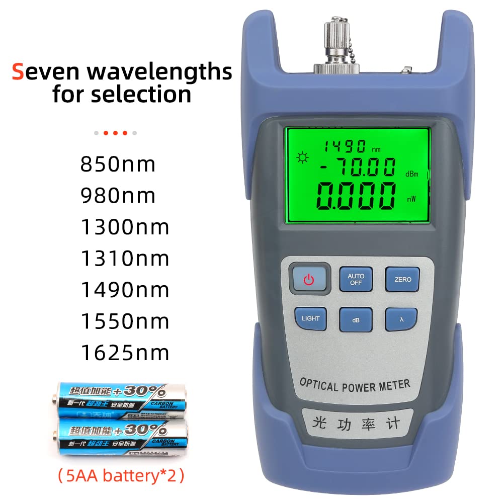 FC-6S FTTH Fiber Optic Cold Connection Assembly Termination Tools Kit Bag with Visual Fault Locator Fiber Cleaver SC FC Connector Optical Power Meter Finder Cable Tester Stripper Tool Dust Free Paper