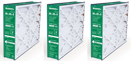 3-PK ReservePro 4551 (old #4501) 20"x25"x5" Air Filter-Actual Size= 19 5/8" x 24 3/16" x 4 15/16"- 6FM2025