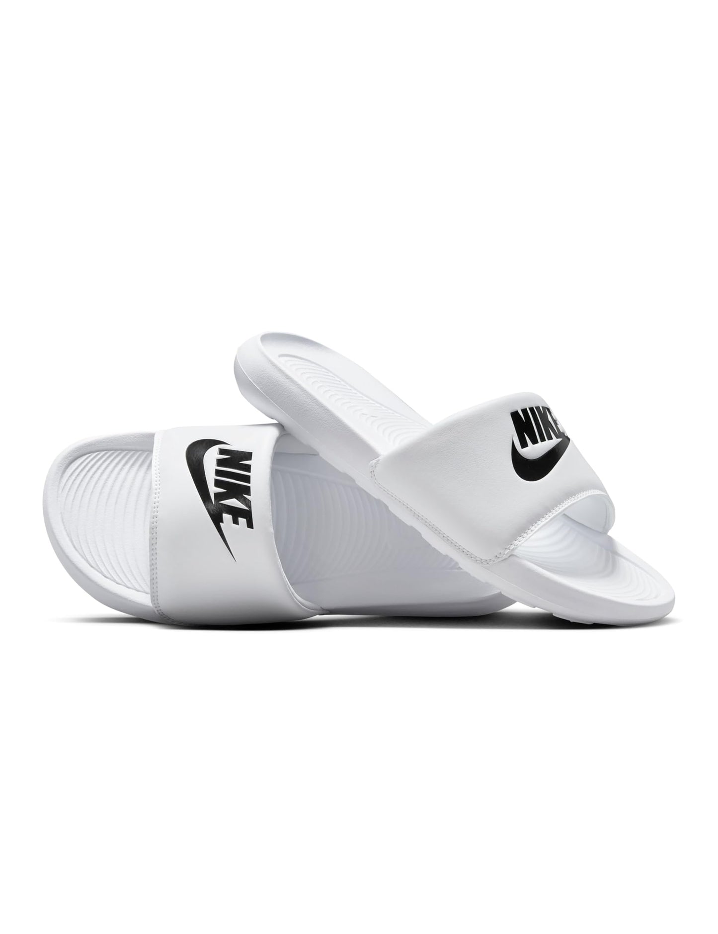 Nike Women's Victori One Slides, White/Black-White, 8