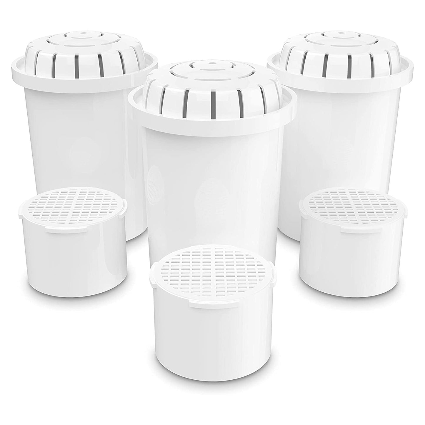 Invigorated Water - 3-Pack Alkaline Water Filter PH001 with 3-Pack PH002 UF Membrane Replacement for Water Filter Pitchers (PH001: 96 Gallons/Filter, PH002: 264 Gallons/Filter)