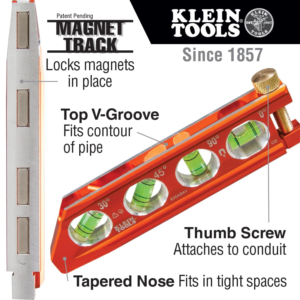Klein Tools 80040 Layout Tool Kit with Tape Measure, Magnetic Torpedo Level and Magnetic Multi-Bit Screwdriver, 3-Piece