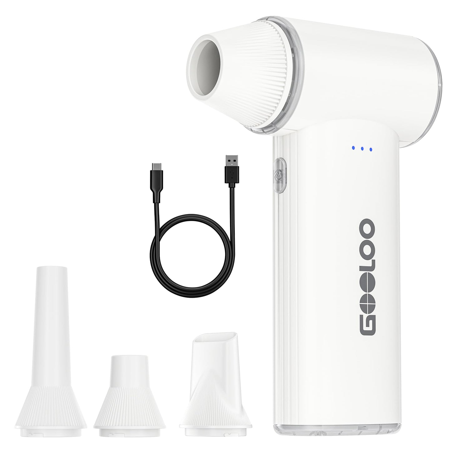 GOOLOO F3 Electric Air Duster- 150000RPM 52m/s Super Power Car Duster, Variable Speed Air Duster Rechargeable with Fast Charging, Mini Dust Blower for Computer, Keyboard, House, Outdoor and Car