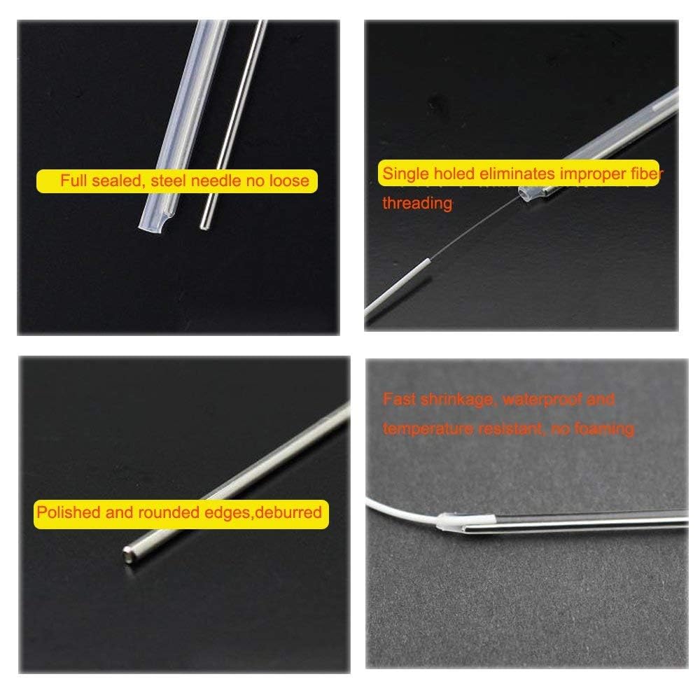 Premium 1200pcs Fiber Optic Splice Sleeves (2.6mm x 60mm) - Heat Shrink Tubing - 304 Stainless Steel - Enhanced Fusion Splicing Protection - PE Clear Coating, Hot Melt Adhesive - Reliable and Durable