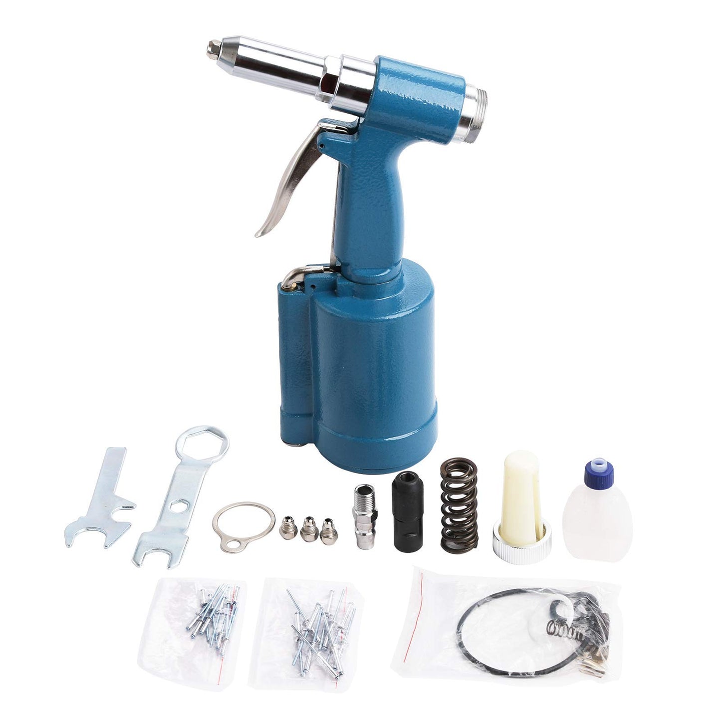 WINTOOLS Pneumatic Air Hydraulic Pop Rivet Gun Riveter Riveting Tool w/Case