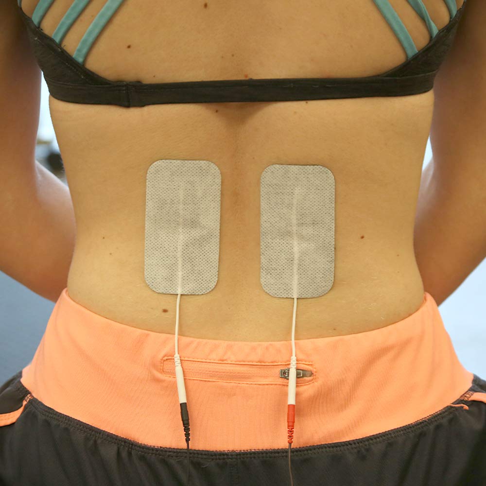 reserv 2" x 4" Rectangle Premium Re-Usable Self Adhesive Electrode Pads for TENS/EMS Unit, Fabric Backed Pads with Premium Gel (Latex Free)(80 Electrodes)