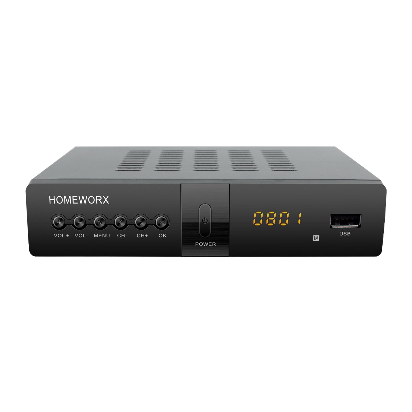 2024 Version Digital TV Converter Box, ATSC Digital Converter Box with TV Tuner, TV Recording, USB Multimedia Function, 1080P HDMI Output, Metal Case, Clear QAM, by Mediasonic HomeWorx (HW250STB)