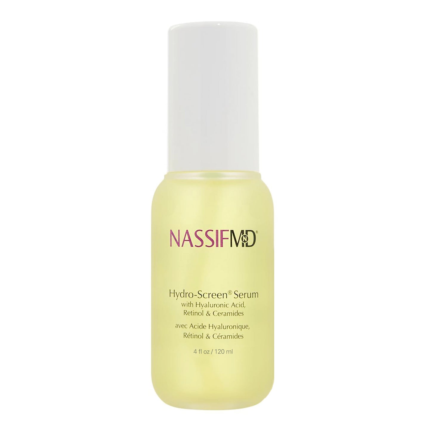 NassifMD Hydro-Screen - Clinical Grade Serum with Premium Ingredients: Ceramides, Retinol, Bakuchiol, Hyaluronic Acid - Anti Aging Treatment