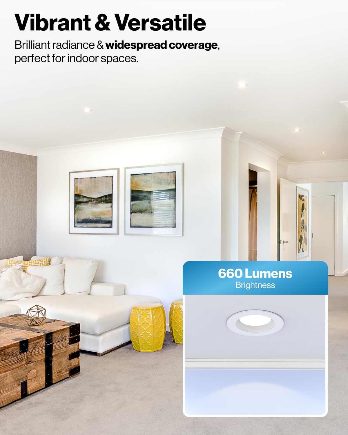 Sunco LED Recessed 4 Inch, 16 Pack Selectable 2700K/3000K/3500K/4000K/5000K, Dimmable Can Lights, Smooth Trim, 11W=40W, 660LM, Damp Rated, Retrofit Installation - UL Certified