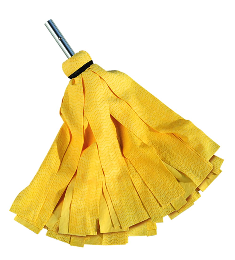 Shurhold Wave Mop - 3-in-1 Boat Mop with Wash, Scrub, and Squeegee Head; Absorbent, Mildew-Resistant, Non-Scratch & Easy to Replace - Yellow