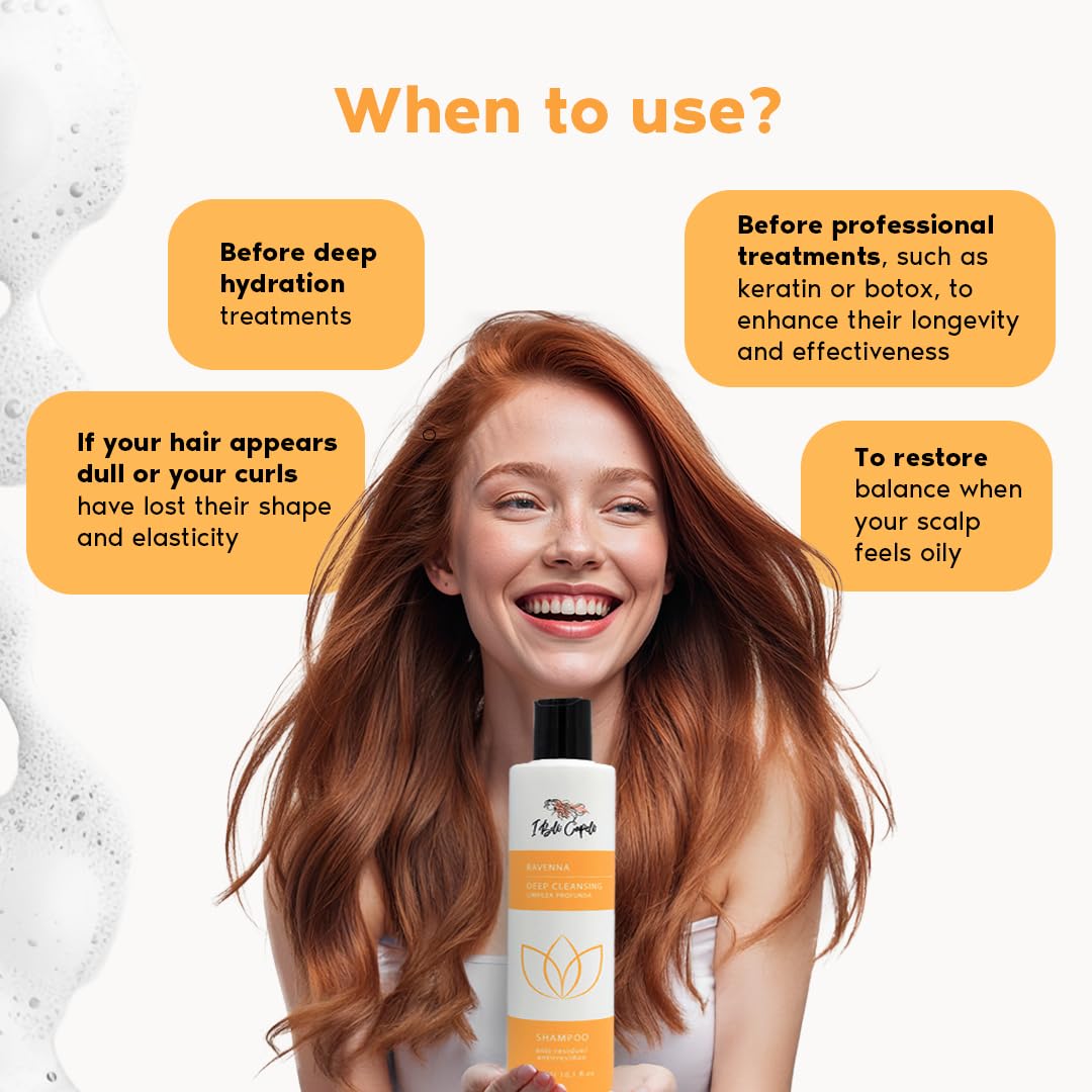 I Belli Capelli Ravenna Hair Treatment Kit- 1kg/35.02 oz B-tox Hair Mask + 300ml/10.1 fl.oz Anti-Residue Shampoo- Repair & Clarifying Shampoo for Longer Effect