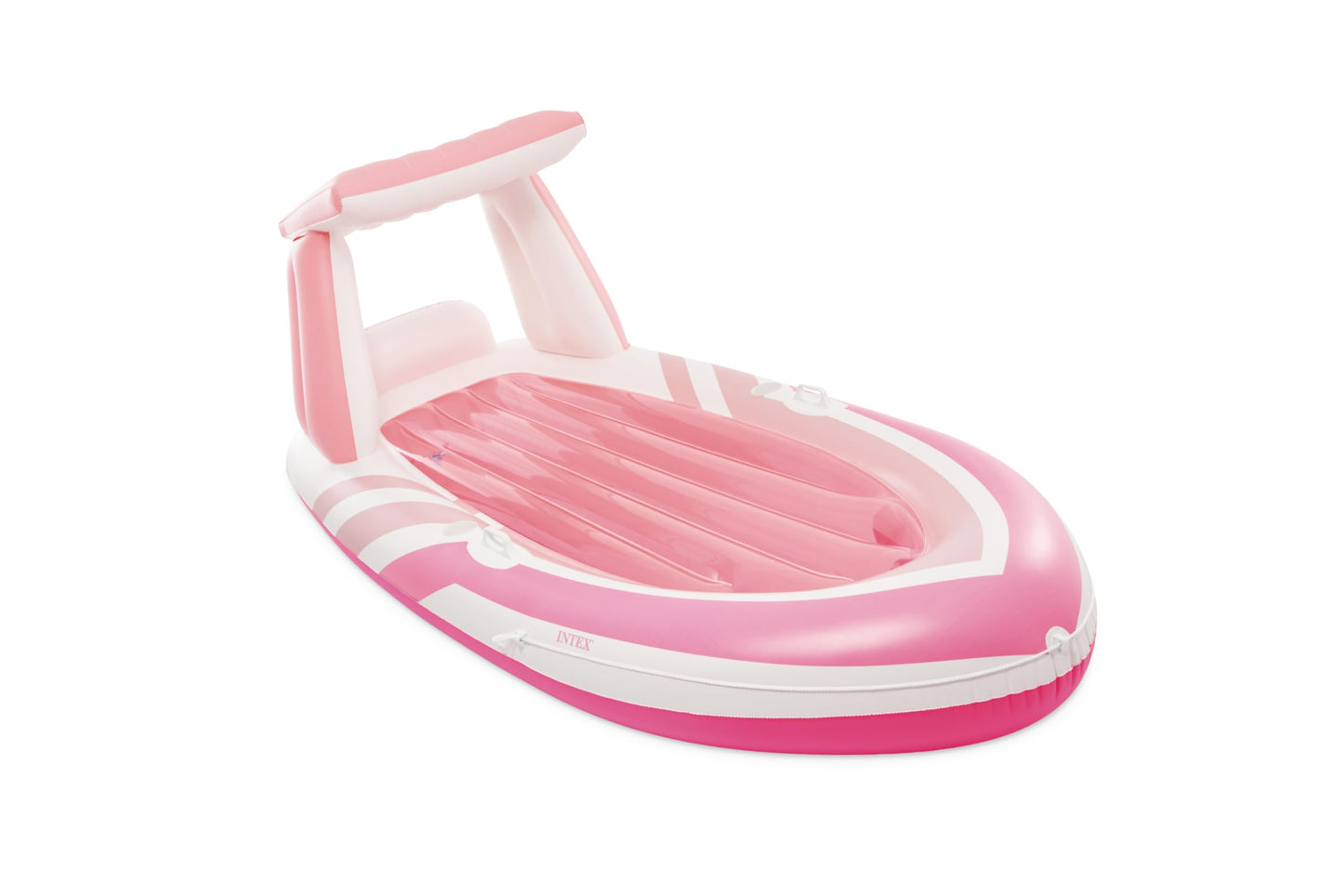 INTEX Pink Paradise Boat Float : Inflatable Pool Float – Perfect for Pool Parties – 2 Cup Holders – 220 Weight Capacity – 96" x 47" x 38"